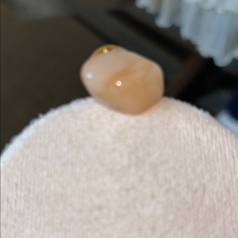 Stylish Beige Stone Pendant Brooch